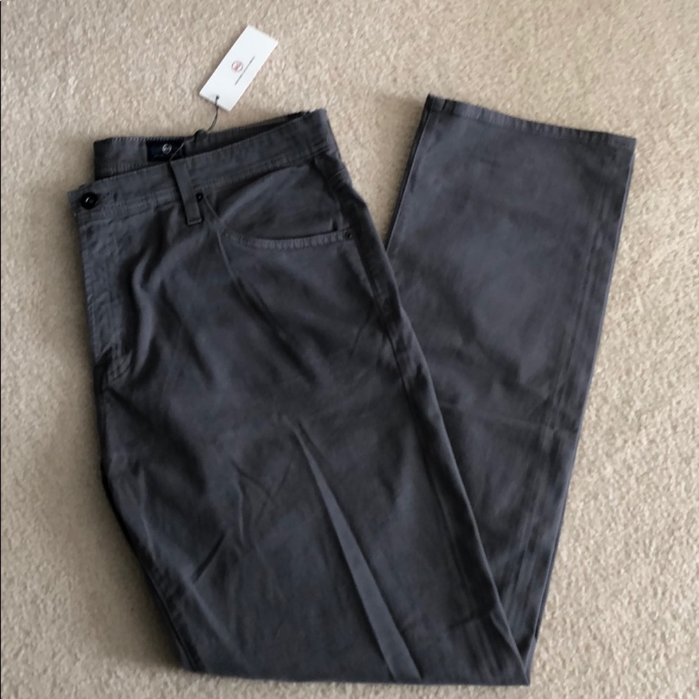 AG Ives athletic fit gray jeans